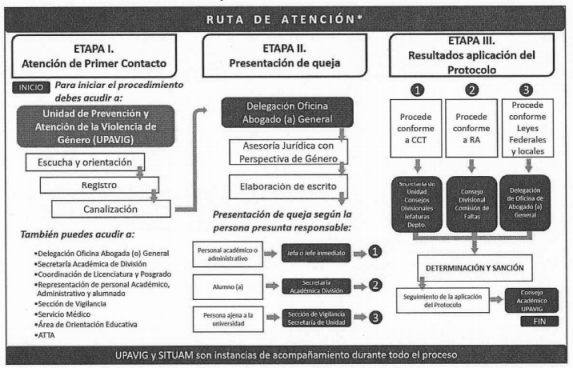 Ruta para la atención de los casos de violencia de género